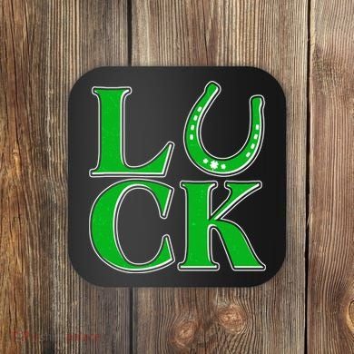 Cool St Patrick's Day Luck Lucky Horseshoe Coaster