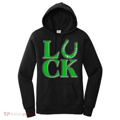 Cool St Patrick's Day Luck Lucky Horseshoe Women's Hoodie