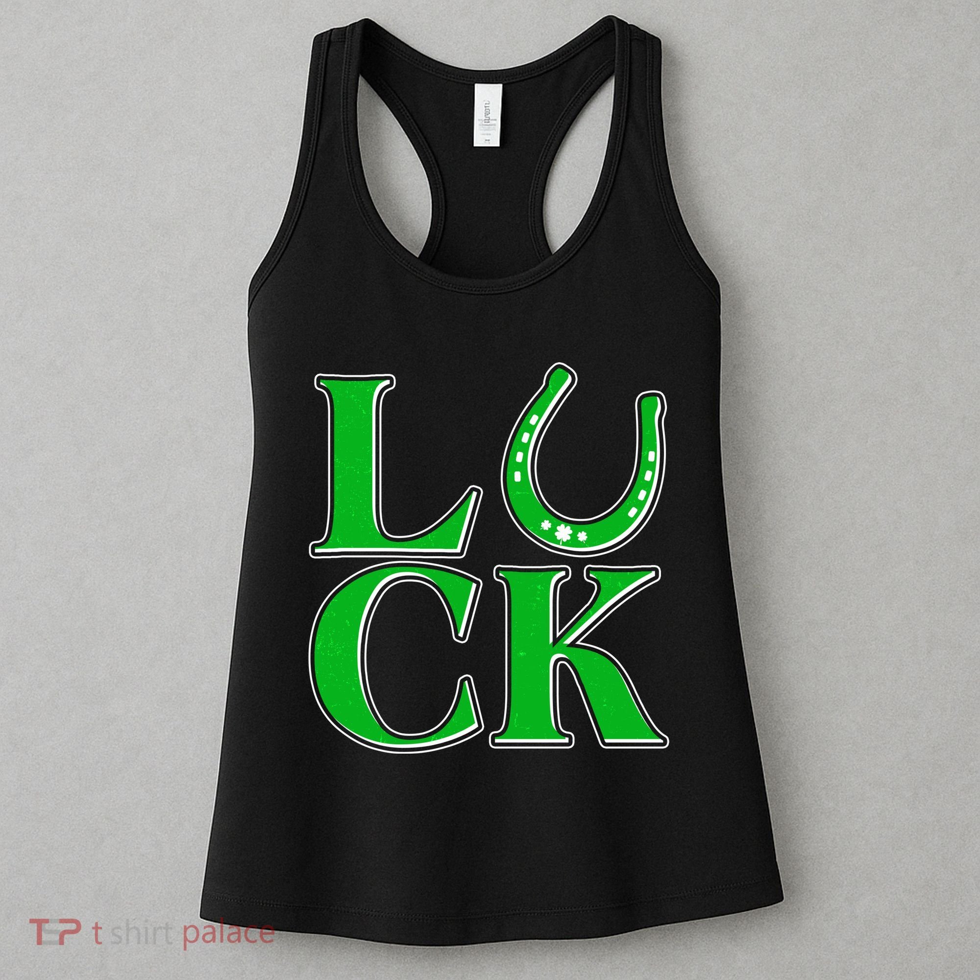 Cool St Patrick's Day Luck Lucky Horseshoe Women's Tank Top