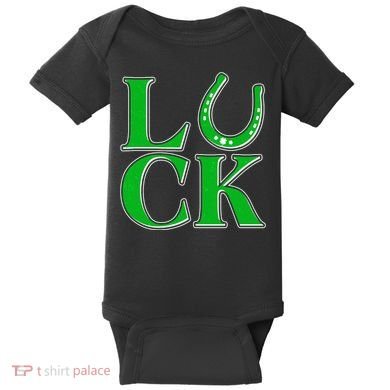 Cool St Patrick's Day Luck Lucky Horseshoe Baby Bodysuit