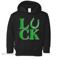 Cool St Patrick's Day Luck Lucky Horseshoe Toddler Hoodie thumb 0