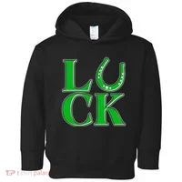 Cool St Patrick's Day Luck Lucky Horseshoe Toddler Hoodie thumb 0