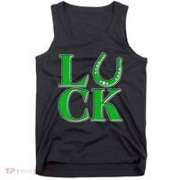 Cool St Patrick's Day Luck Lucky Horseshoe Tank Top thumb 0