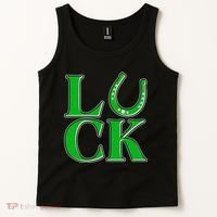 Cool St Patrick's Day Luck Lucky Horseshoe Tank Top thumb 2