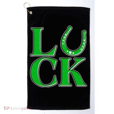 Cool St Patrick's Day Luck Lucky Horseshoe Golf Towel