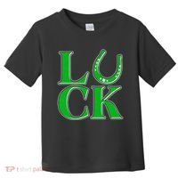 Cool St Patrick's Day Luck Lucky Horseshoe Toddler T-Shirt thumb 0
