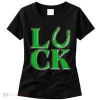 Cool St Patrick's Day Luck Lucky Horseshoe Women's T-Shirt thumb 0