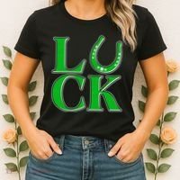 Cool St Patrick's Day Luck Lucky Horseshoe Women's T-Shirt thumb 2