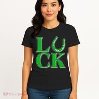 Cool St Patrick's Day Luck Lucky Horseshoe Women's T-Shirt thumb 4