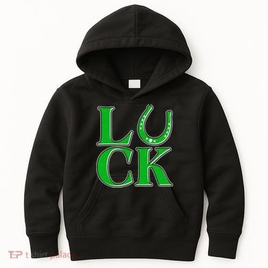 Cool St Patrick's Day Luck Lucky Horseshoe Kids Hoodie