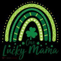 Cute St Patricks Day One Lucky Mama Green Shamrock Clover Rainbow Coffee Mug thumb 5