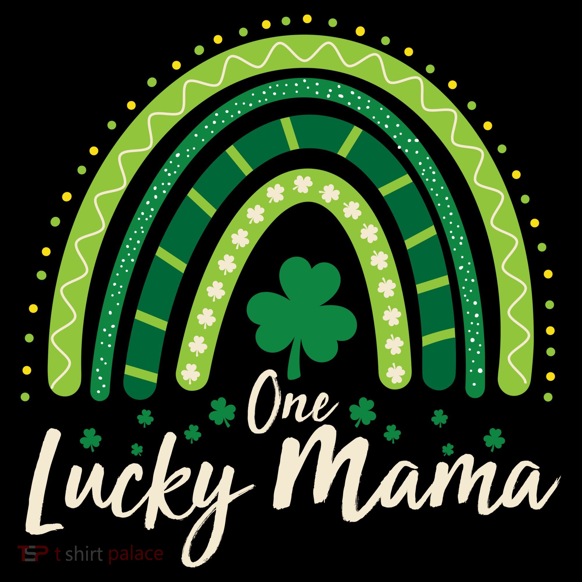 Cute St Patricks Day One Lucky Mama Green Shamrock Clover Rainbow Women's Hoodie