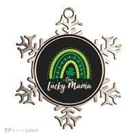 Cute St Patricks Day One Lucky Mama Green Shamrock Clover Rainbow Ornament thumb 0