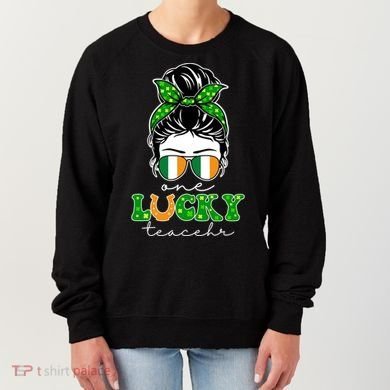 Cute St Patricks Day One Lucky Teacher Women's Sweatshirt