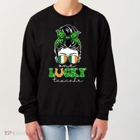 Cute St Patricks Day One Lucky Teacher Women's Sweatshirt thumb 0