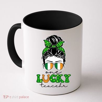Cute St Patricks Day One Lucky Teacher Coffee Mug