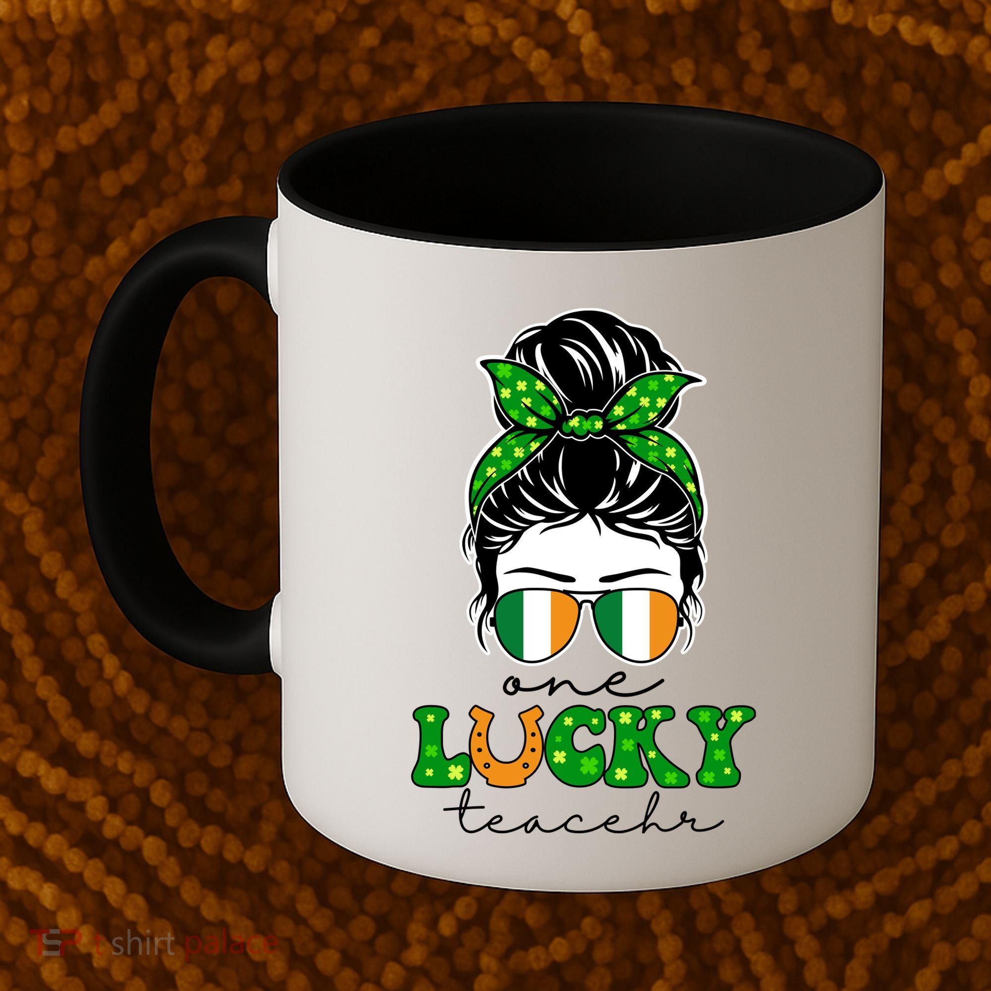 Cute St Patricks Day One Lucky Teacher Coffee Mug
