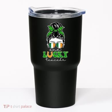 Cute St Patricks Day One Lucky Teacher Tumbler