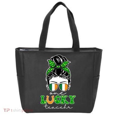 Cute St Patricks Day One Lucky Teacher Tote Bag
