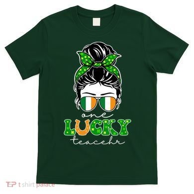 Cute St Patricks Day One Lucky Teacher T-Shirt