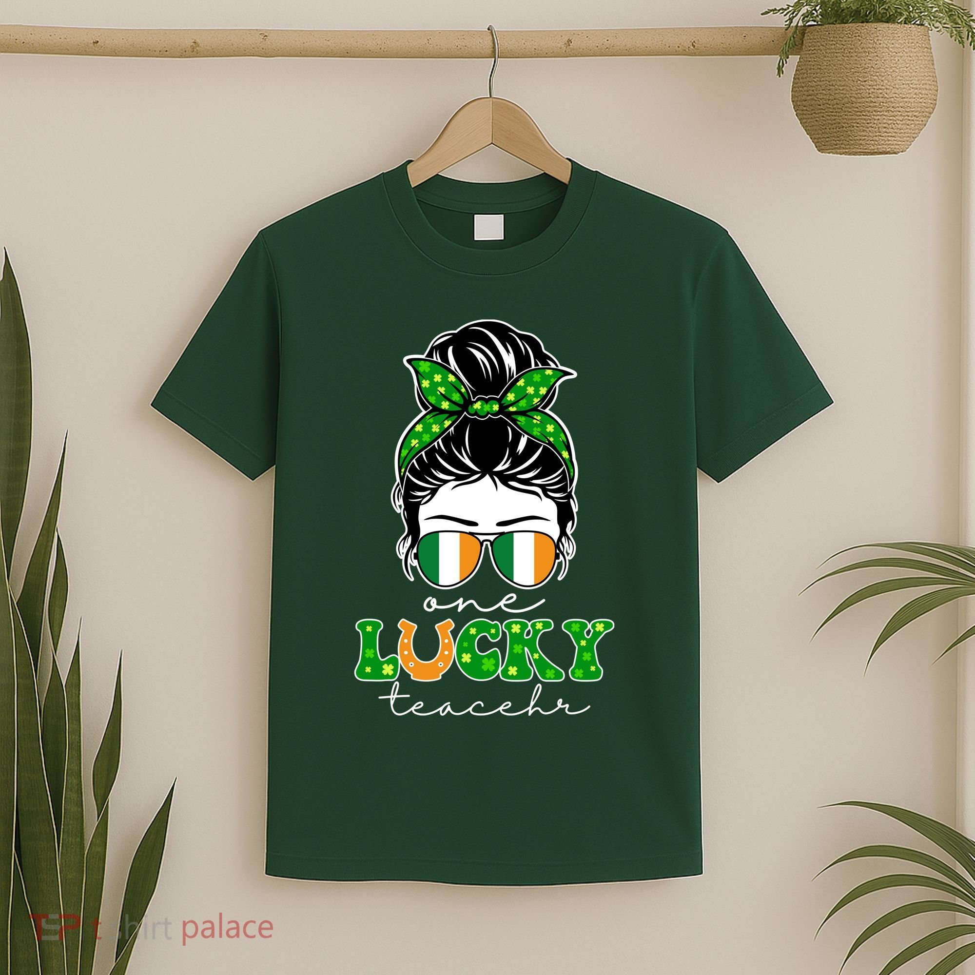 Cute St Patricks Day One Lucky Teacher T-Shirt