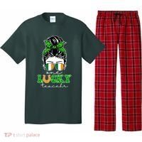 Cute St Patricks Day One Lucky Teacher Pajama Set thumb 0