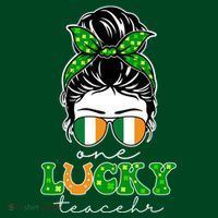 Cute St Patricks Day One Lucky Teacher Visor thumb 3