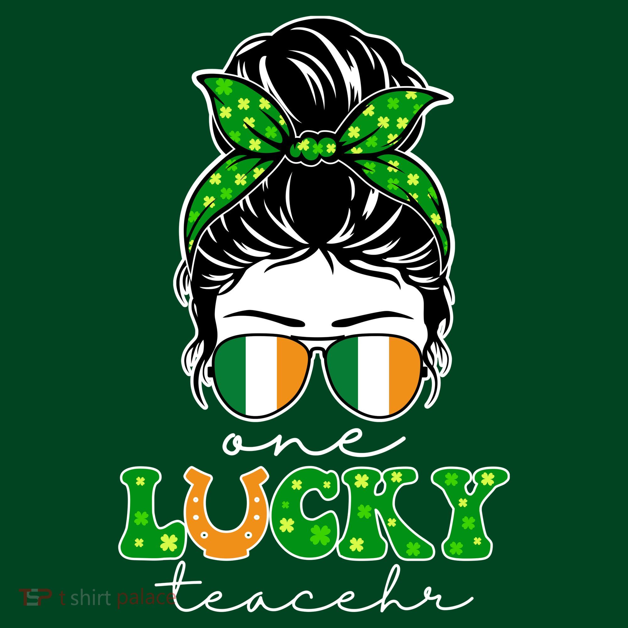 Cute St Patricks Day One Lucky Teacher Visor