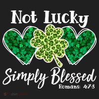 Cute St Patricks Day Not Lucky Simply Blessed Romans 4: 7 8 Women's Sweatshirt thumb 2