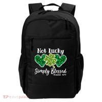 Cute St Patricks Day Not Lucky Simply Blessed Romans 4: 7 8 Backpack thumb 0