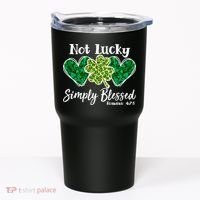 Cute St Patricks Day Not Lucky Simply Blessed Romans 4: 7 8 Tumbler thumb 0