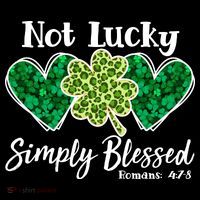 Cute St Patricks Day Not Lucky Simply Blessed Romans 4: 7 8 Baby Bodysuit thumb 2