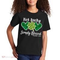 Cute St Patricks Day Not Lucky Simply Blessed Romans 4: 7 8 Kids T-Shirt thumb 2