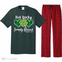 Cute St Patricks Day Not Lucky Simply Blessed Romans 4: 7 8 Pajama Set thumb 0