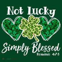 Cute St Patricks Day Not Lucky Simply Blessed Romans 4: 7 8 Pajama Set thumb 2