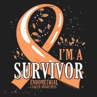 Cancer Survivor Peach Ribbon Endometrial Cancer Awareness Golf Towel thumb 3