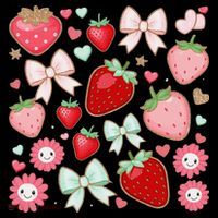 Cute Strawberry Preppy Bow Heart Kawaii Boho Coquette Coffee Mug thumb 5