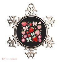 Cute Strawberry Preppy Bow Heart Kawaii Boho Coquette Ornament thumb 0