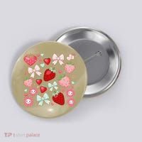 Cute Strawberry Preppy Bow Heart Kawaii Boho Coquette Button thumb 0
