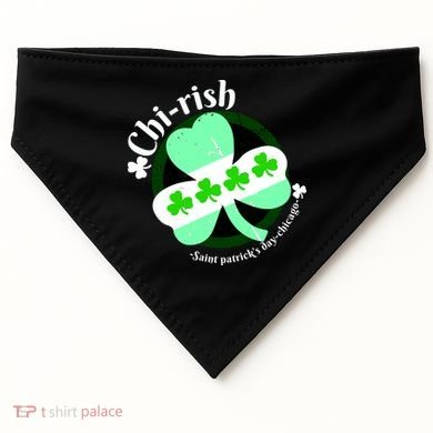 ChiRish St. Patrick's Day Chicago Irish Clover USA-Made Doggie Bandana