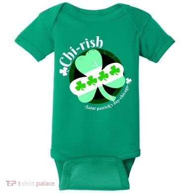 ChiRish St. Patrick's Day Chicago Irish Clover Baby Bodysuit