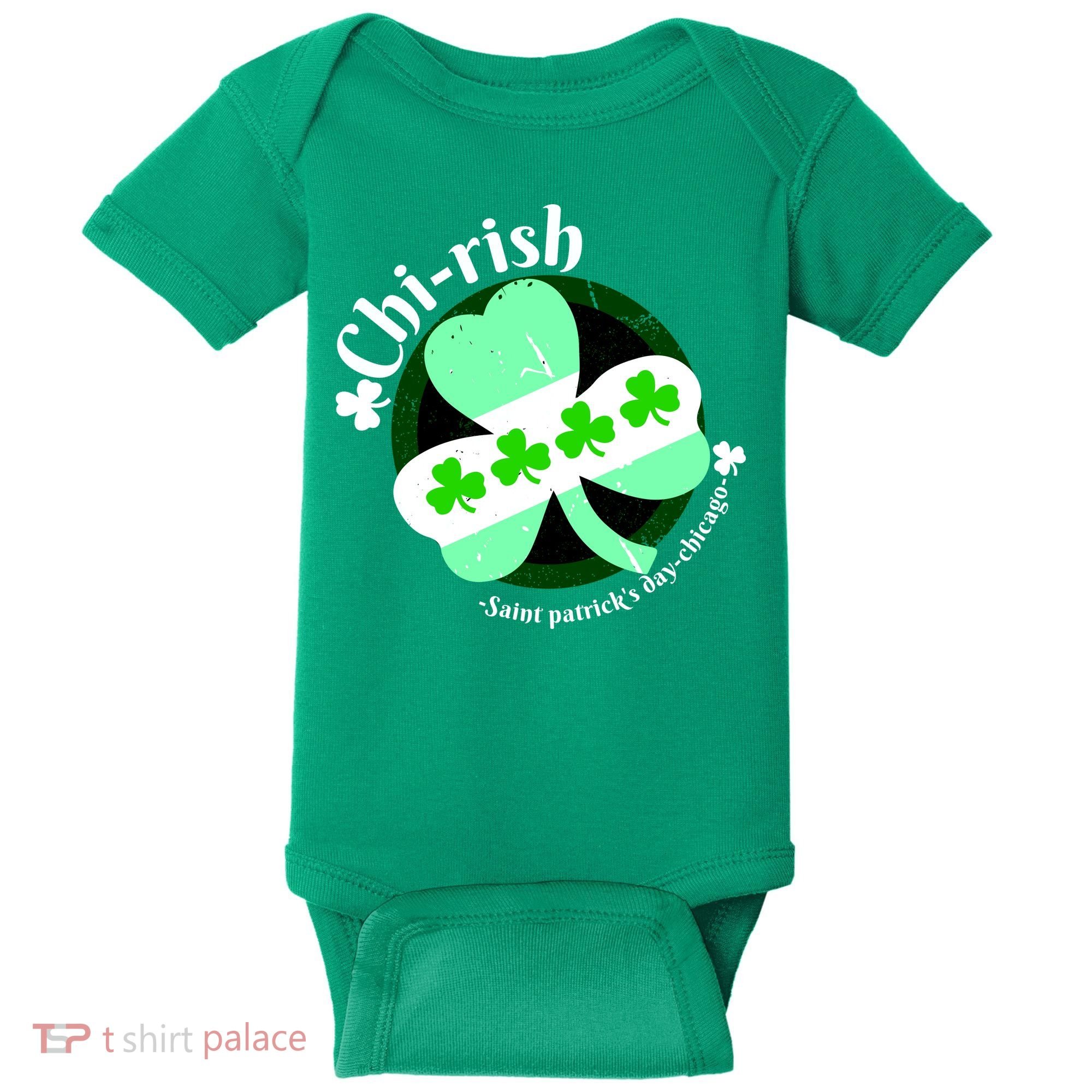 ChiRish St. Patrick's Day Chicago Irish Clover Baby Bodysuit