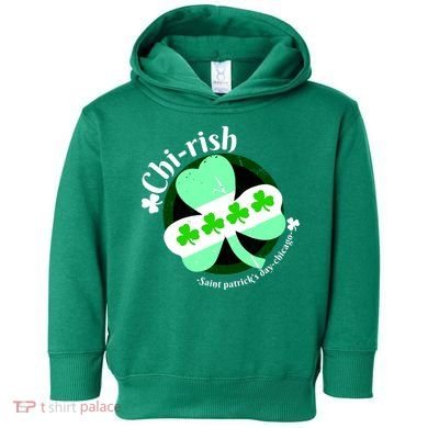 ChiRish St. Patrick's Day Chicago Irish Clover Toddler Hoodie