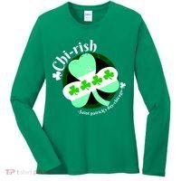 ChiRish St. Patrick's Day Chicago Irish Clover Women's Long Sleeve Shirt thumb 0