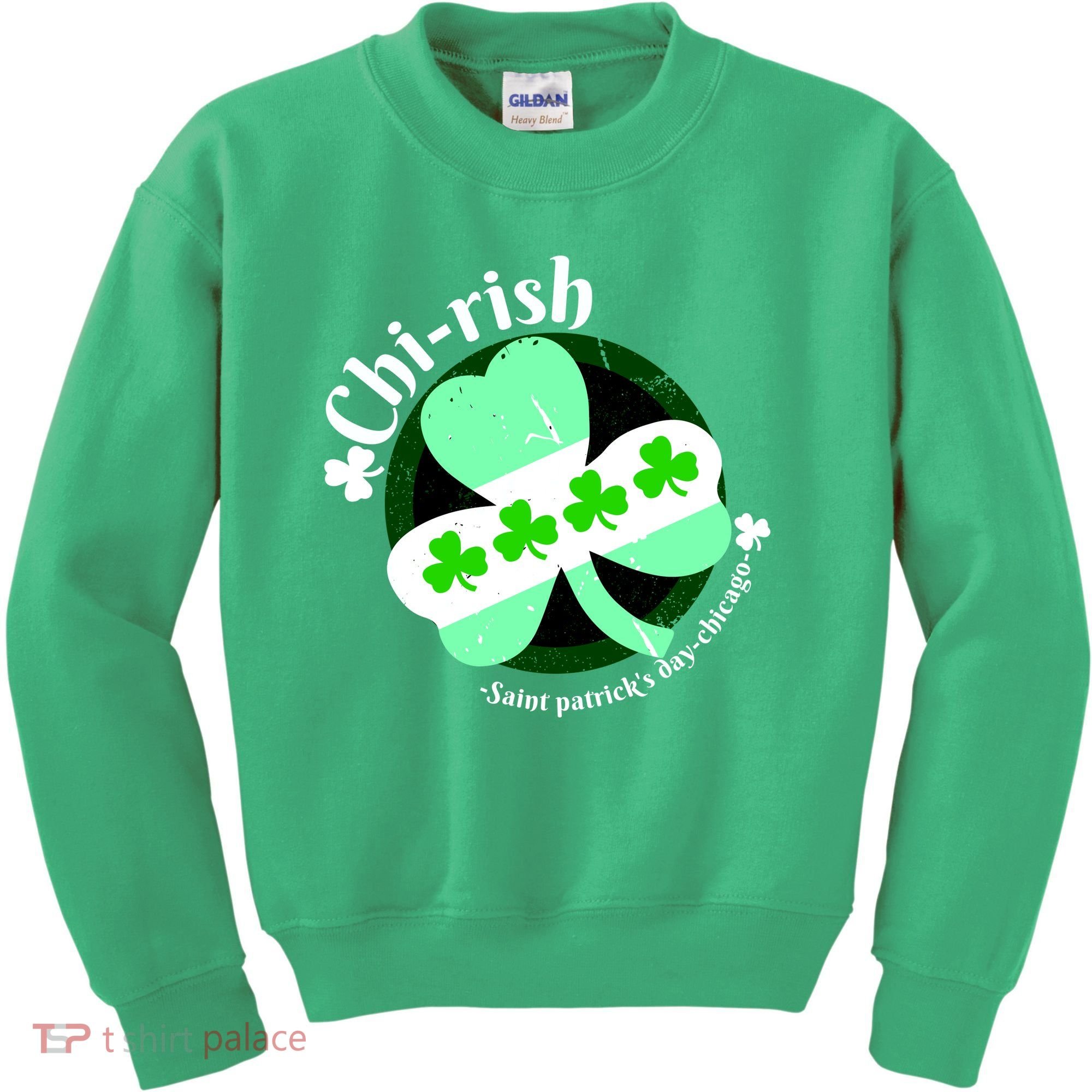 ChiRish St. Patrick's Day Chicago Irish Clover Kids Sweatshirt