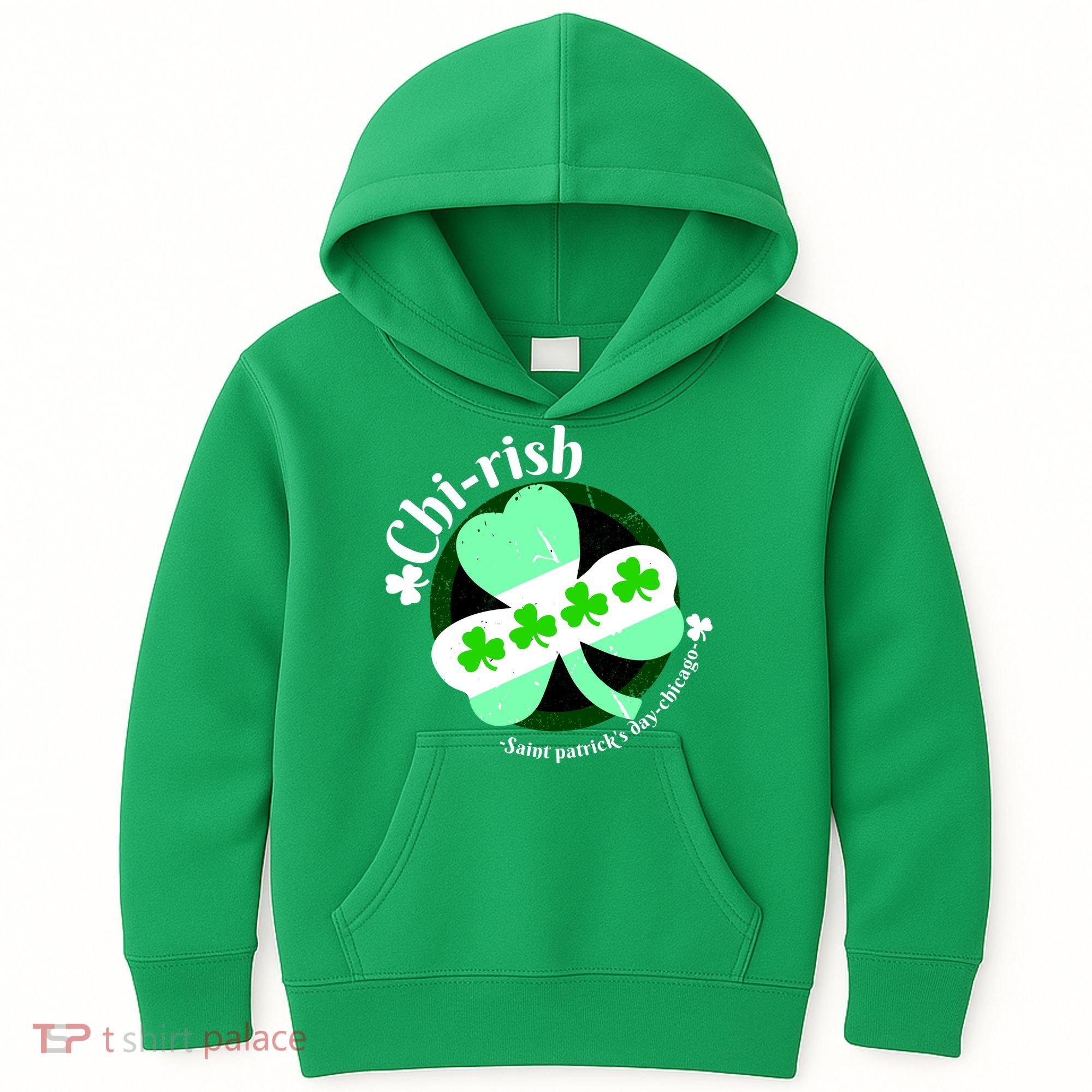 ChiRish St. Patrick's Day Chicago Irish Clover Kids Hoodie