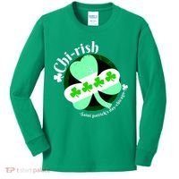 ChiRish St. Patrick's Day Chicago Irish Clover Kids Long Sleeve Shirt thumb 0