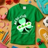 ChiRish St. Patrick's Day Chicago Irish Clover Kids T-Shirt thumb 3