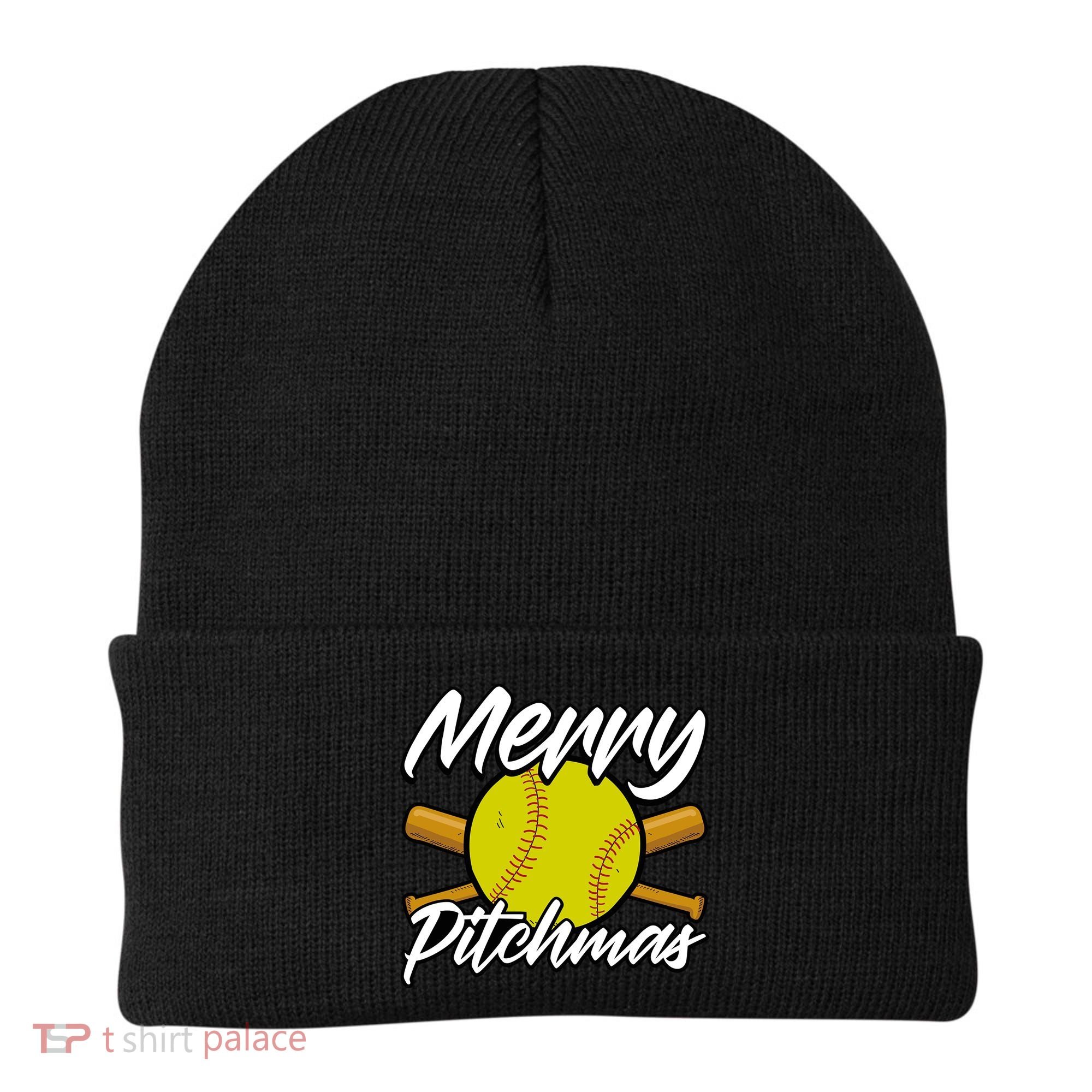 Christmas Softball Player Santa Claus Xmas Day Sport Cute Gift Beanie