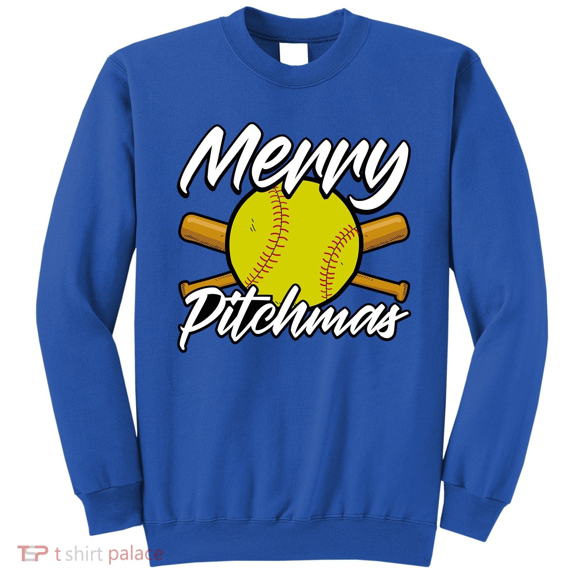 Christmas Softball Player Santa Claus Xmas Day Sport Cute Gift Sweatshirt
